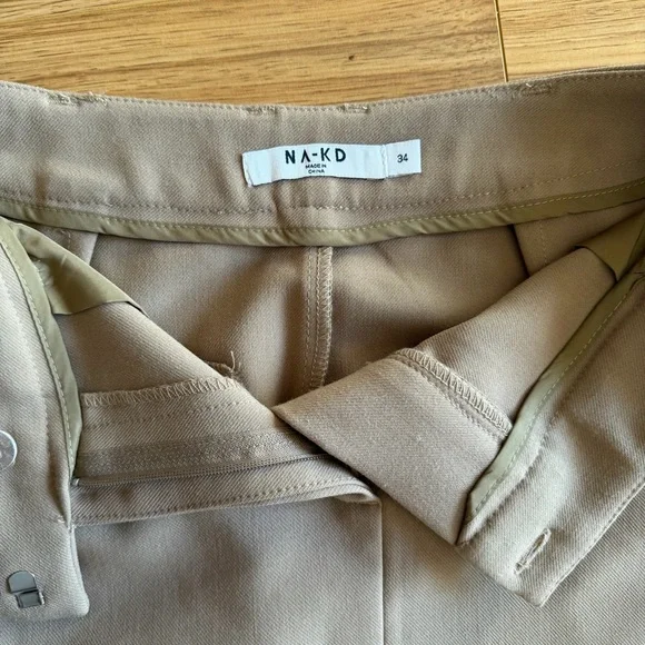 NA-KD Tailored Maxi Skirt Beige Size 34 - Picture 3 of 3